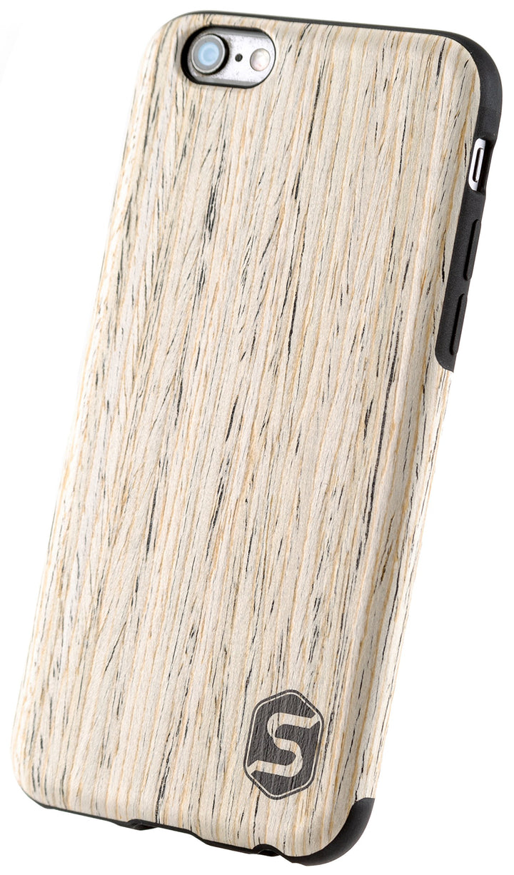 SEBASTIAN STURM Handyhülle "MAXI" | Hergestellt aus echtem Holz "White Walnut" in einer TPU-Hülle |