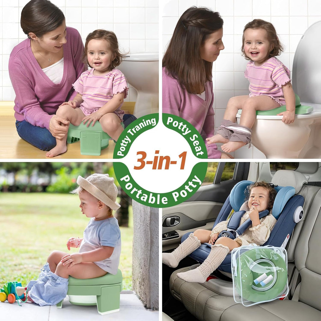 Töpfchen Toilettensitz Kinder ab 1 2 Jahre 3 in 1 Faltbarer Potty Training Seat Baby AuBen Innen Tra