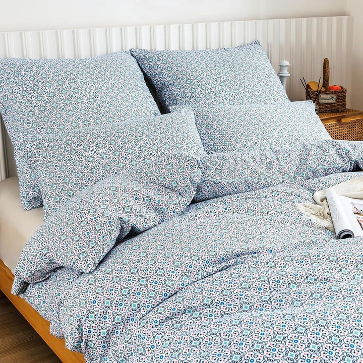 HENGWEI Blau Bettwäsche 135x200 2teilig Set Extraweiches Warm Bettwäsche-Sets für Einzelbett Hochwer