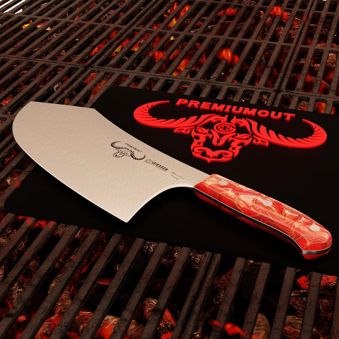 GIESSER seit 1776 - Made in Germany - Premium Hackbeil 22 cm Red Diamond, PremiumCut Butcher No 1, C