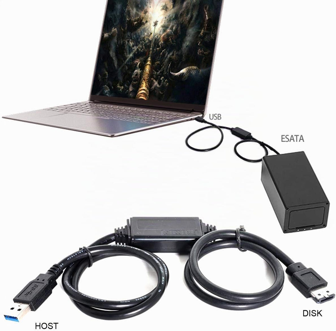 xiwai USB 3.0 zu Power Over eSATA DC5V Adapter USB 2.0 auf HDD/SSD/ODD eSATAp Konverter Typ-A USB Ho