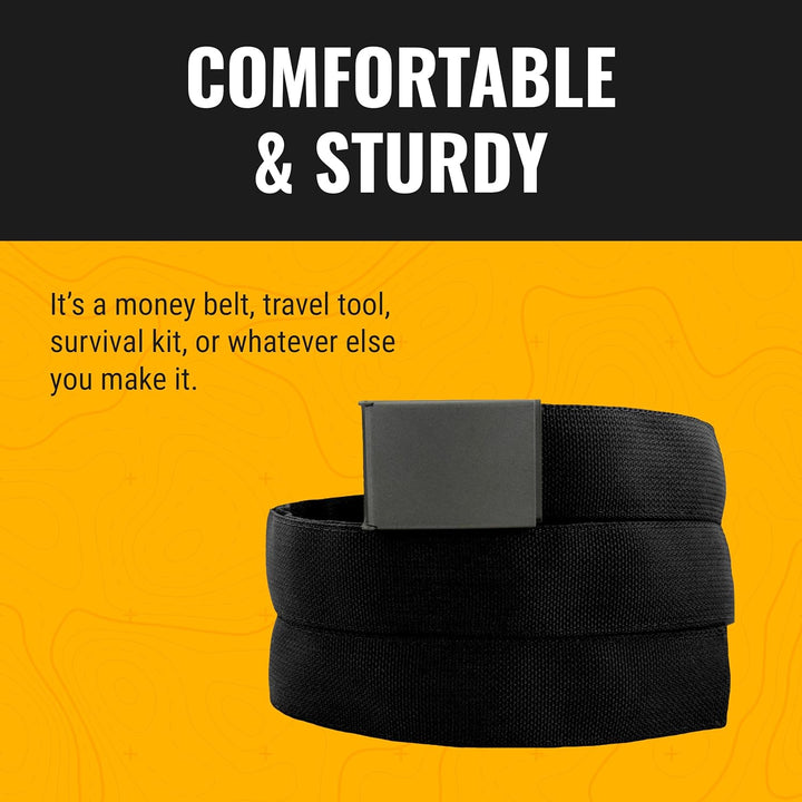Wazoo Cache Belt EDC Survival Bushcraft Travel Safety, L