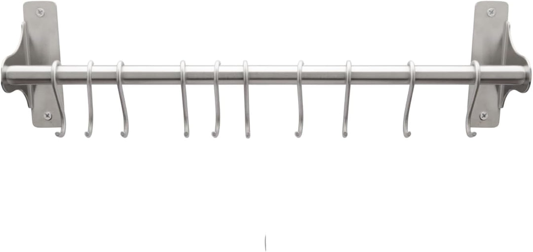 Weis Küchenleiste aus Edelstahl mit 10 Haken - 40 cm