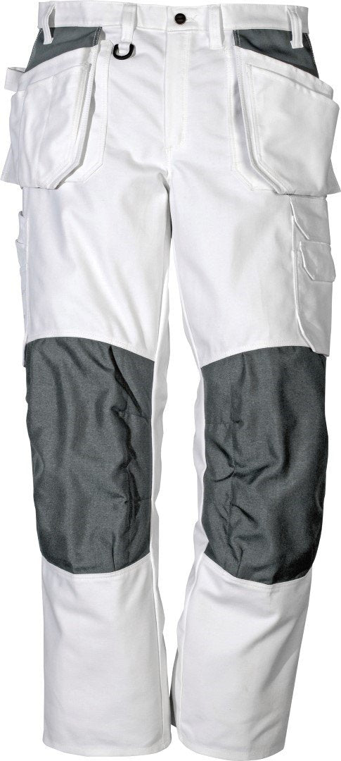 Fristads Arbeitshose Bundhose Maler BM 258, Farbe:weiss/dunkelgrau;Grösse:29