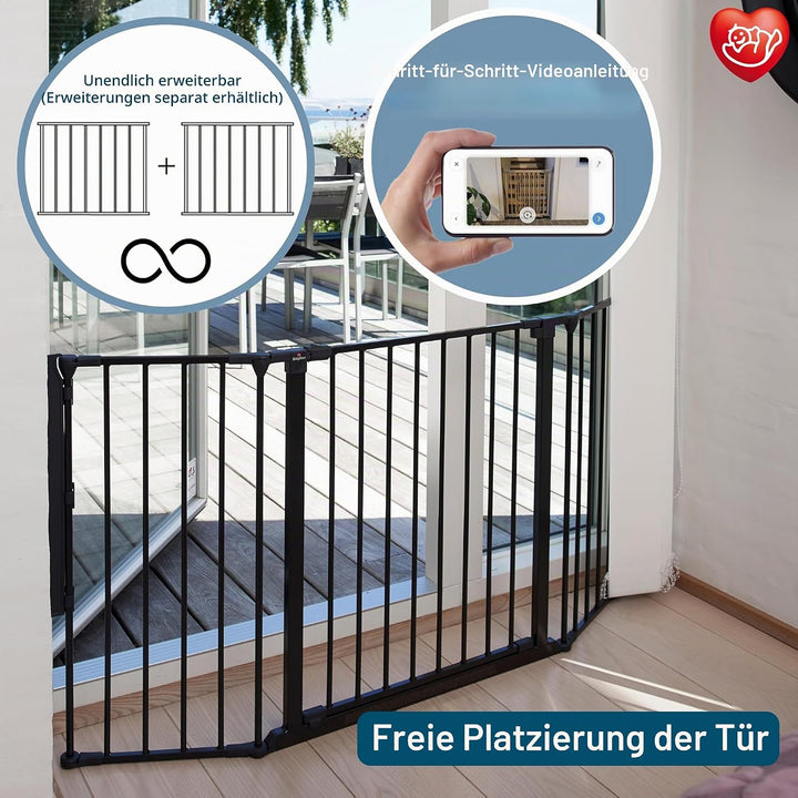 Baby Dan Konfigurationsgitter Flex M, 90 - 146 cm - Hergestellt in Dänemark + TÜV/GS geprüft, Farbe: