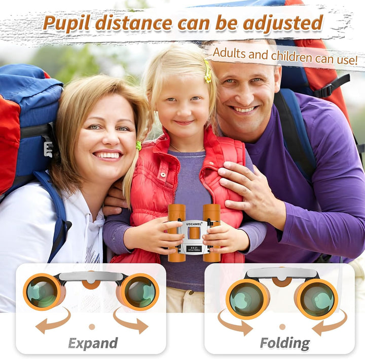 USCAMEL Fernglas für Kinder und Erwachsene, 8×21 Mini Fernglas, Wasserdichtes Kompaktfernglas für Vo