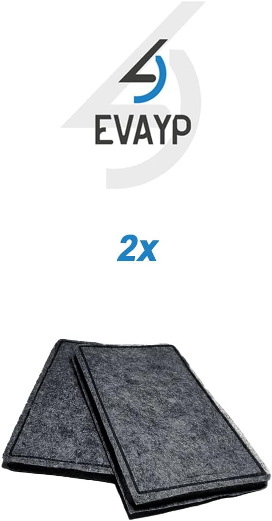 EVAYP / 2x Aktivkohlefilter/Passend für MIELE - IMPERIAL / DKF19-1 9231860 FWKM-1423 für Küchenhaube