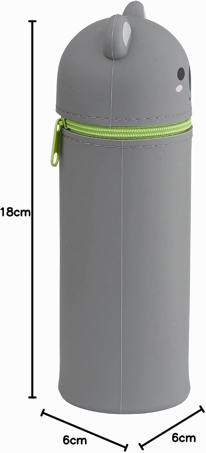 Puckator Federmäppchen aus Silikon – Süsse Tiere – Koala, Pcase39, Mehrfarbig, Rohr