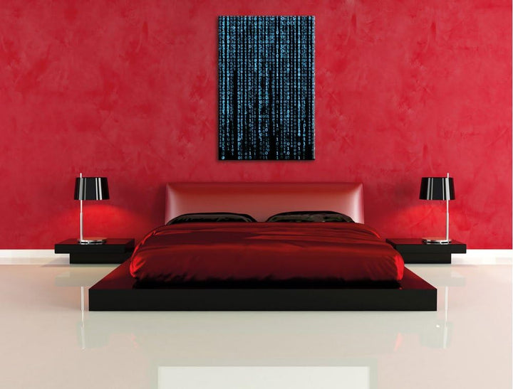 Pixxprint Matrix, Format: 100x70 auf Leinwand, XXL riesige Bilder fertig gerahmt mit Keilrahmen, Kun