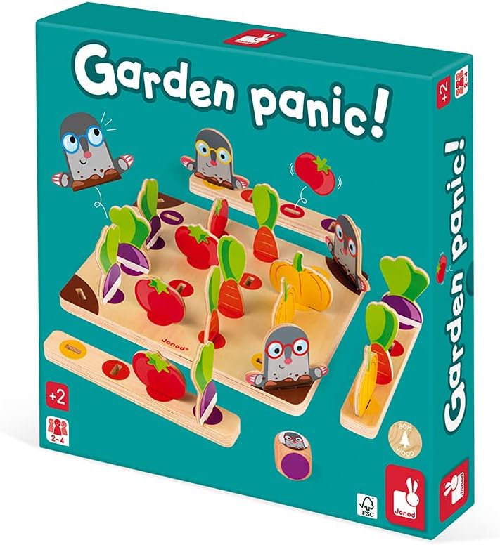 Janod J08246 Kombinationsspiel Maulwurf Gare À La Taupe!