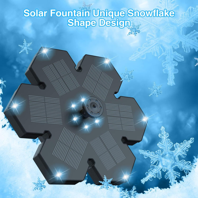 SZMP 2023 NEU Solar Springbrunnen für draussen,3.5W LED Solarbrunnen Teichpumpe mit 8 DIY Effekte,So