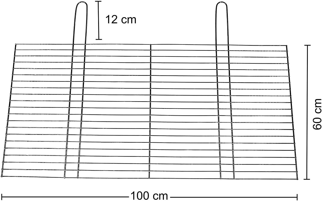 BitWa Robuster Grillrost aus Edelstahl 100x60cm - Rostfreies Grillgitter für Geniesser und Hobbyköch