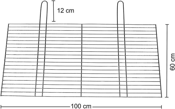 BitWa Robuster Grillrost aus Edelstahl 100x60cm - Rostfreies Grillgitter für Geniesser und Hobbyköch