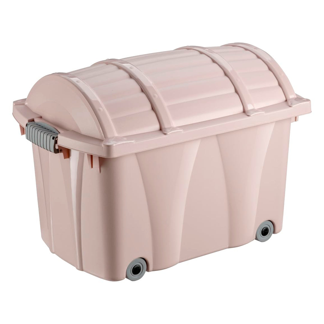 keeeper Piraten-Box, Aufbewahrungsbox mit Rollen und Verschluss, 58 x 37 x 40 cm, Kamil Pure, Pink (