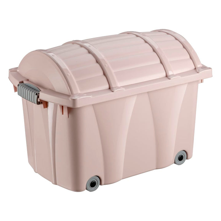 keeeper Piraten-Box, Aufbewahrungsbox mit Rollen und Verschluss, 58 x 37 x 40 cm, Kamil Pure, Pink (