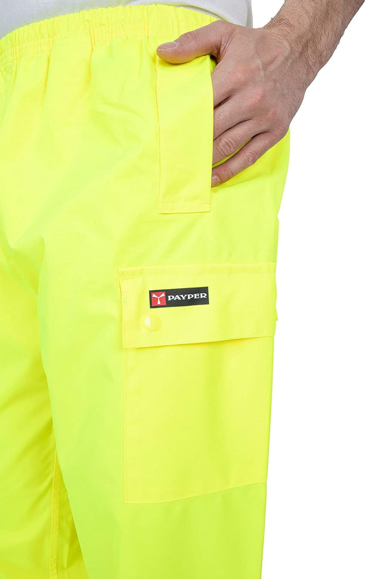 Mivaro Herren Warnschutz Regenhose Regenarbeitshose EN ISO 20471 3XL Neongelb, 3XL Neongelb