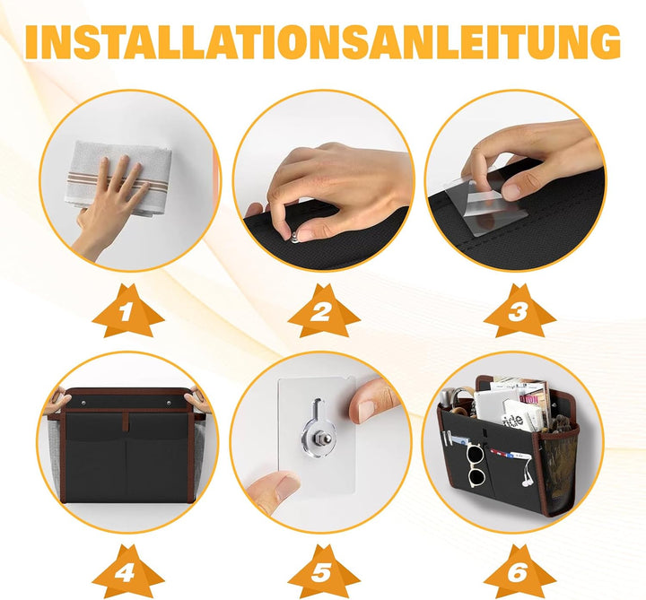 TWSOUL 2 Stück Wohnwagentür Organizer, Hängeorganizer, Schwarz Wandtasche, Hängende Aufbewahrungstas