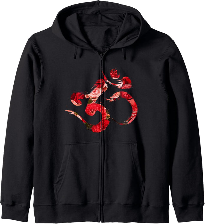 Om Namaste Yoga Meister Meditation Spirituelle Floral Zen Kapuzenjacke
