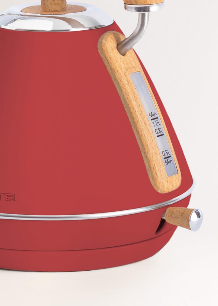 CREATE/PACK - KETTLE RETRO M 1L + TOAST RETRO M/Wasserkocher 1L und Toaster in Rot