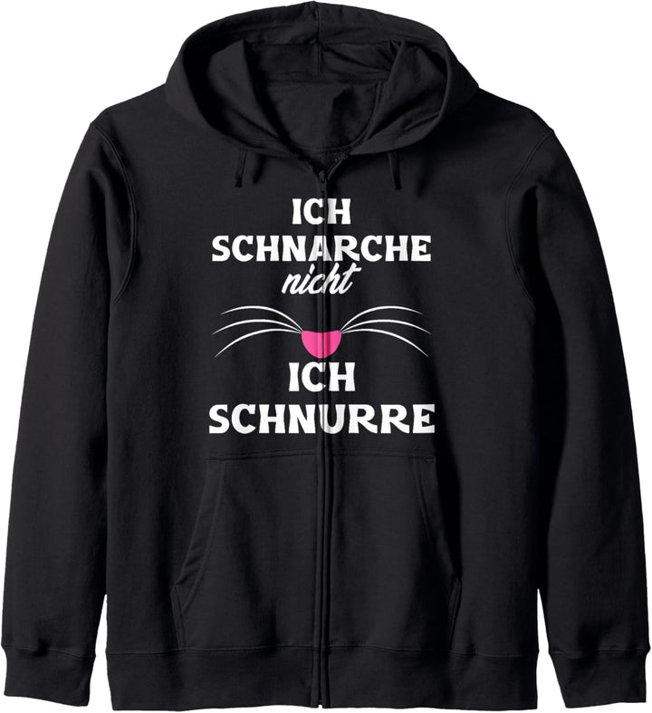 Ich Schnarche Nicht Schnurre Katze Kätzchen Schnurren Kapuzenjacke