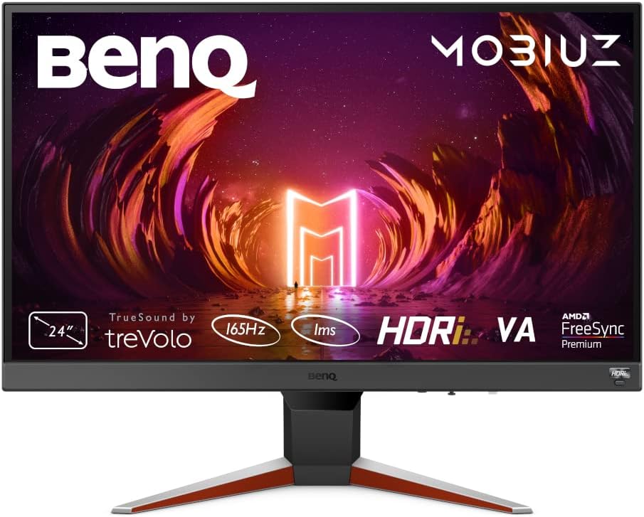 BenQ MOBIUZ EX240N Gaming Monitor (23,8 Zoll, 165hz, 1ms, HDMI und DP kompatibel mit 120 Hz für PS5,