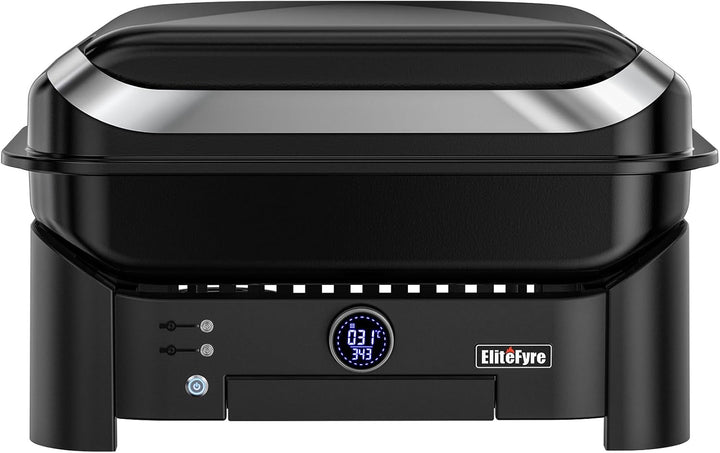 Volteq Smart Elektrogrill, 343°C Profi-Hitze in 20 Min, Tischgrill mit Fleischsonde & LED-Display, 1