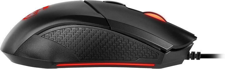 MSI Clutch GM08 Gaming Maus (kabelgebunden, PAW-3519 Sensor, 200-4200 DPI, 6 Tasten, schwarz, RGB Li
