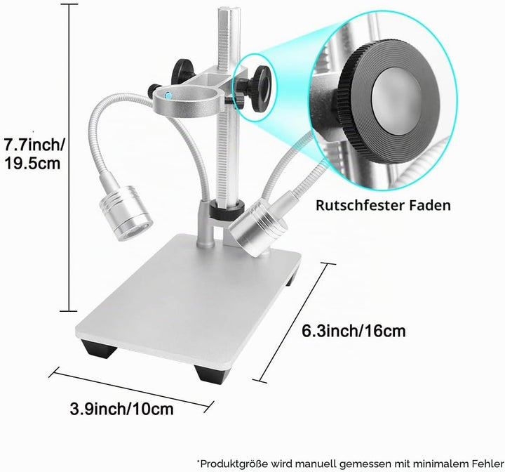 Jiusion Ständer mit 2 Lampen aus Aluminiumlegierung, universell verstellbar, professioneller Standha
