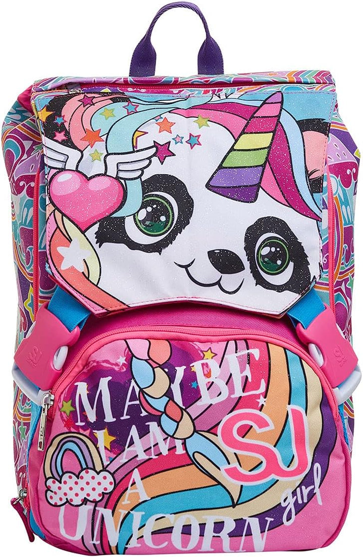 Sj Gang Ausziehbarer Rucksack Puppies Di, Rosa, Grund- und Mittelschule