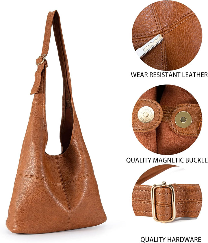 Montana West Hobo Bags Purse for Women Ultra Soft Foldable Shoulder Slouchy Handbags with Coin Purse