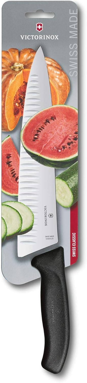 Victorinox, Swiss Classic, Profi Tranchiermesser, Extra Scharfe Klinge, Kullenschliff, 25 cm, Robust