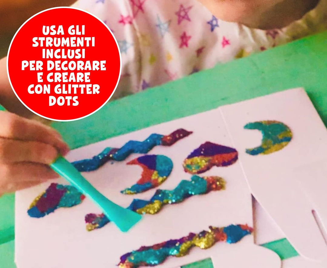 CRAYOLA - Glitter Dots, Sparkle Station super Set, glitzernde Dekorationen mit modellierbarem Glitte