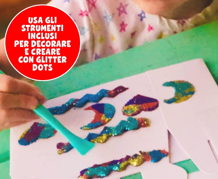 CRAYOLA - Glitter Dots, Sparkle Station super Set, glitzernde Dekorationen mit modellierbarem Glitte