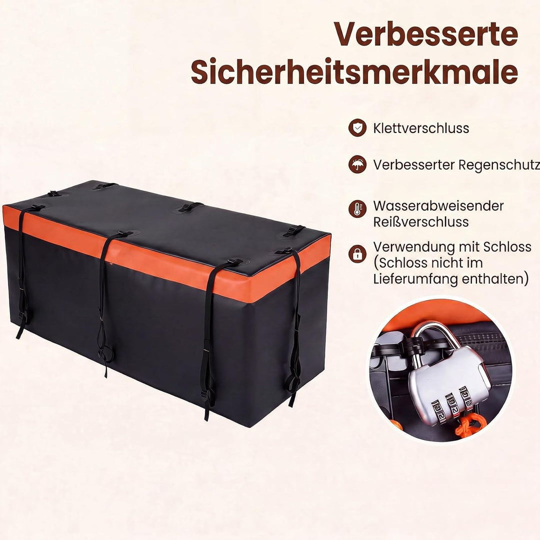 SOARS Heckbox für Anhängerkupplung, 550L Auto Hintere Gepäcktasche aus PVC mit verstärkten Riemen &amp;