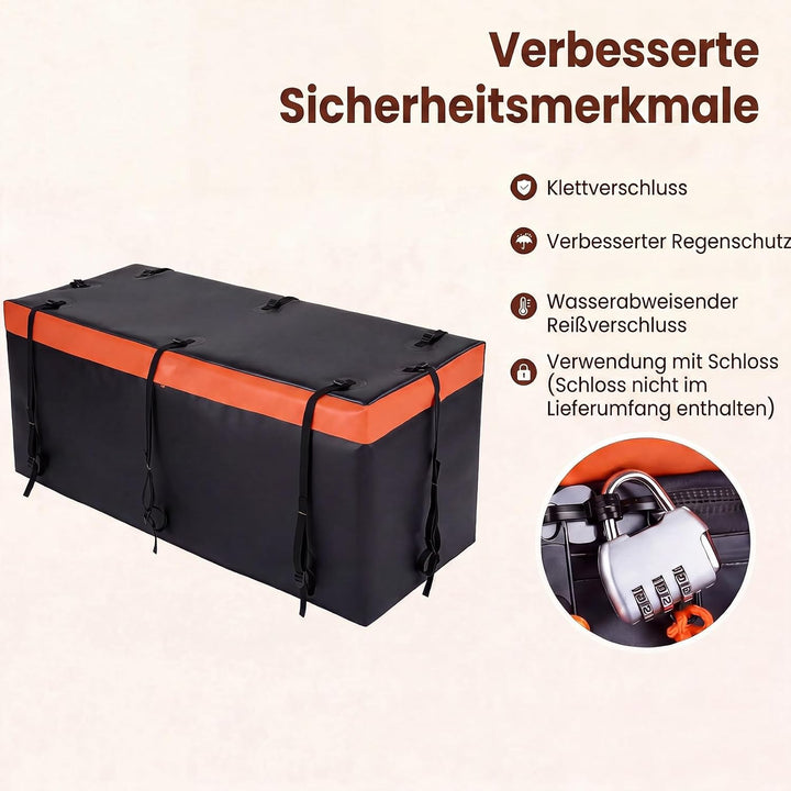 SOARS Heckbox für Anhängerkupplung, 550L Auto Hintere Gepäcktasche aus PVC mit verstärkten Riemen &amp;