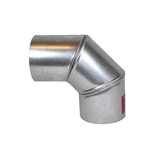 FAL 90° Bogen verstellbar 130mm Durchmesser Ofenrohr Rauchrohr feueraluminiert Silber Bogen 90° vers