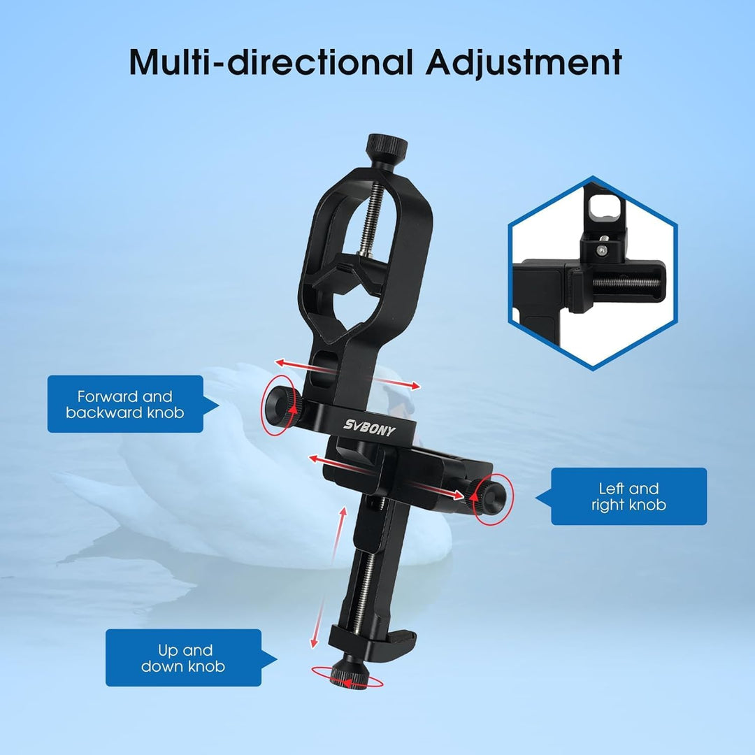 Svbony SV41 Mak Spektiv mit Stativ, Smartphone-Adapter, kabelloser Controller, 25-75 x 70 mm abgewin