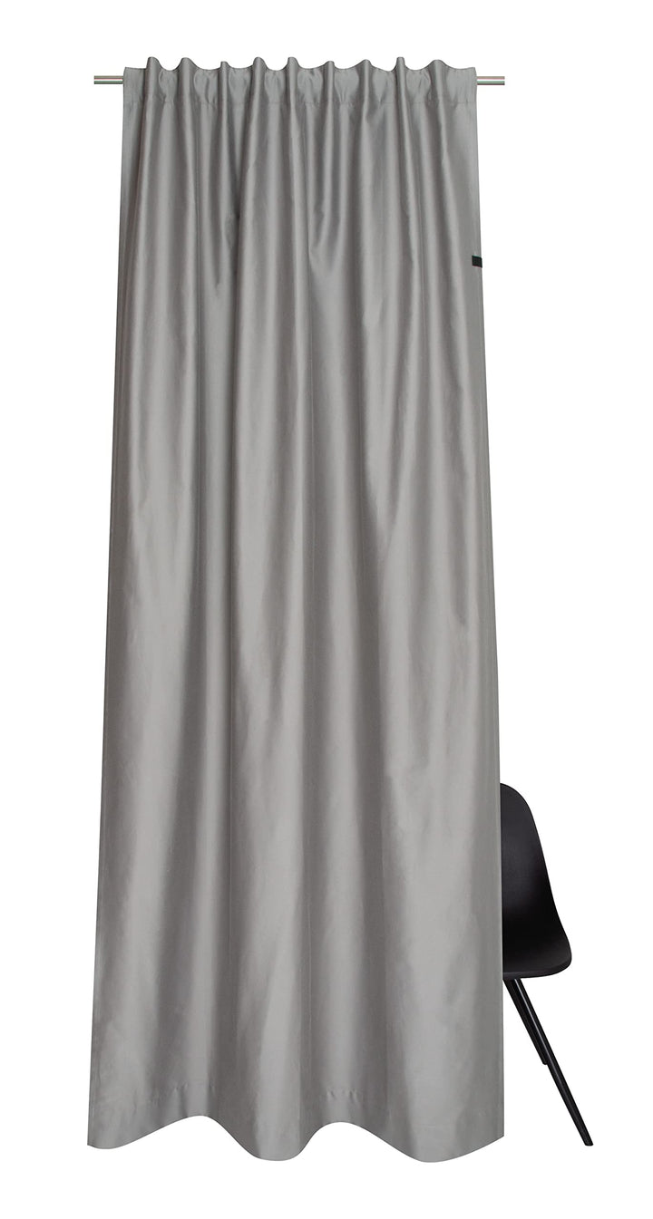 Schöner Wohnen Kollektion Gardine Soft 130x250 - Vorhang Blickdicht grau Baumwollmix - Vorhänge Wohn