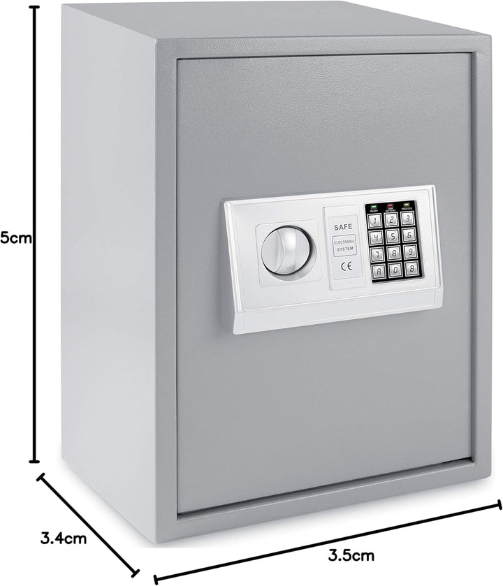 KESSER® Elektr. Tresor | 50x35x34,5 XXL | Türstärke 4mm | Elektronischer Safe | Doppelbolzenverriege