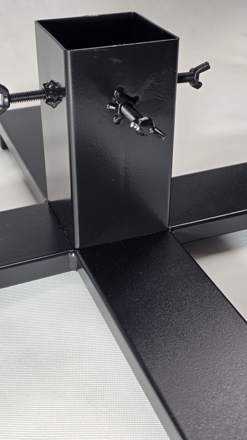 ProfiPVC Weihnachtsbaumständer 50x50 cm Stabiler Metall Standfuss für lebende Tannen Fichten Kiefern