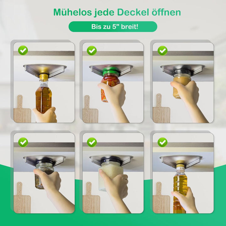 Verbesserter Edelstahl-Glasöffner unter dem Schrank für Senioren, Glasöffner unter dem Schrank für s