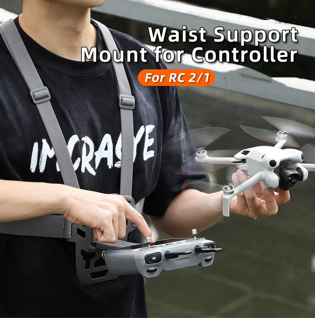 Brusthalterung kompatibel mit DJI RC 2/1 Fernbedienungshalterung Rücken Brustband Hüftgurt Stützhalt
