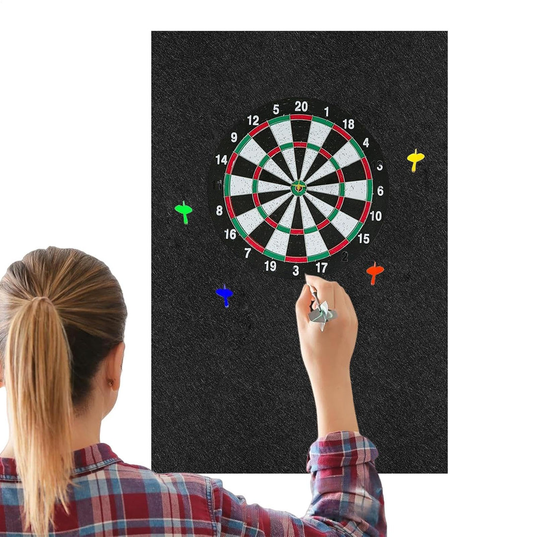 Filz Dartboard Wandschutz 60x60/90cm, Schutzmatte Dartscheibe Wand, Selbstklebend, Gespleisst, Darts