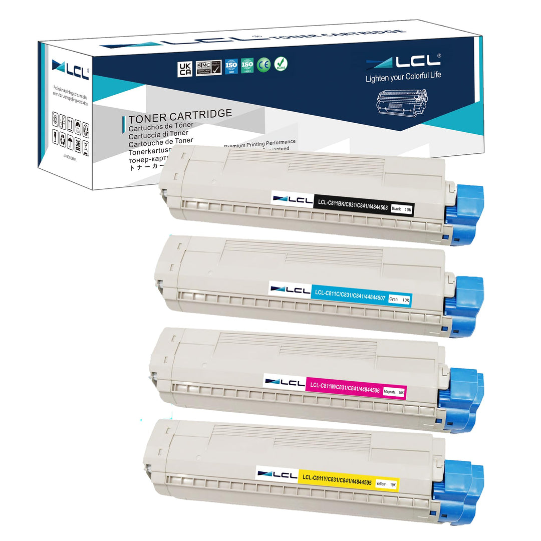 LCL Kompatibel Toner C811dn C831 C831dn C831cdtn C841dn C841cdtn 44844508 44844507 44844506 44844505