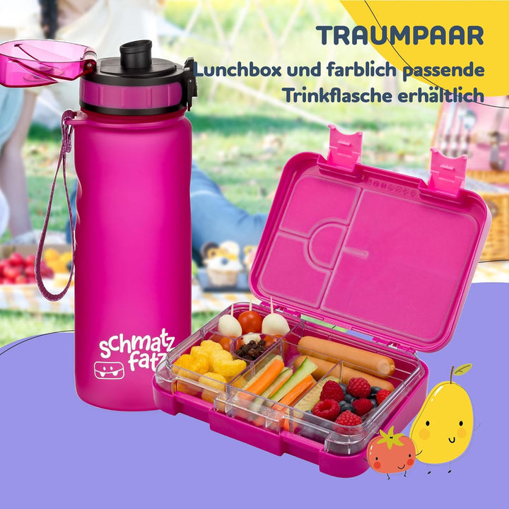 SCHMATZFATZ Junior Brotdose Kinder mit Fächern| BPA Frei Lunchbox Kinder| Bento Box Kinder | Brotbox