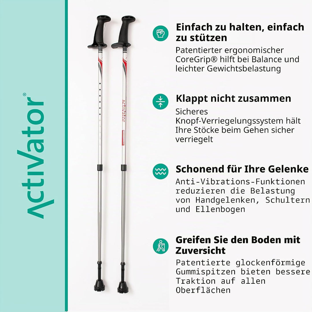 ACTIVATOR Walking Stöcke für Rumpfstärkung, Stabilität und Off-Loading