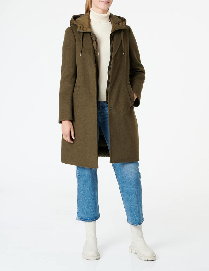 s.Oliver Damen Mantel Langarm 44 khaki/oliv 