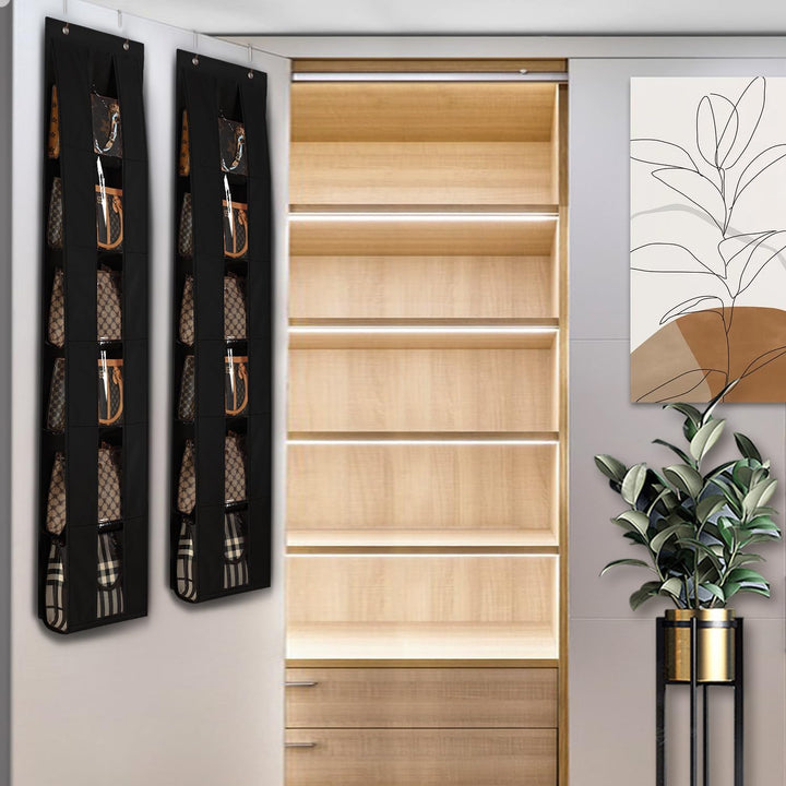 Lirex Handtaschen Organizer Über Tür, 2er Set mit 6 Etagen, platzsparender Organizer zur Aufbewahrun