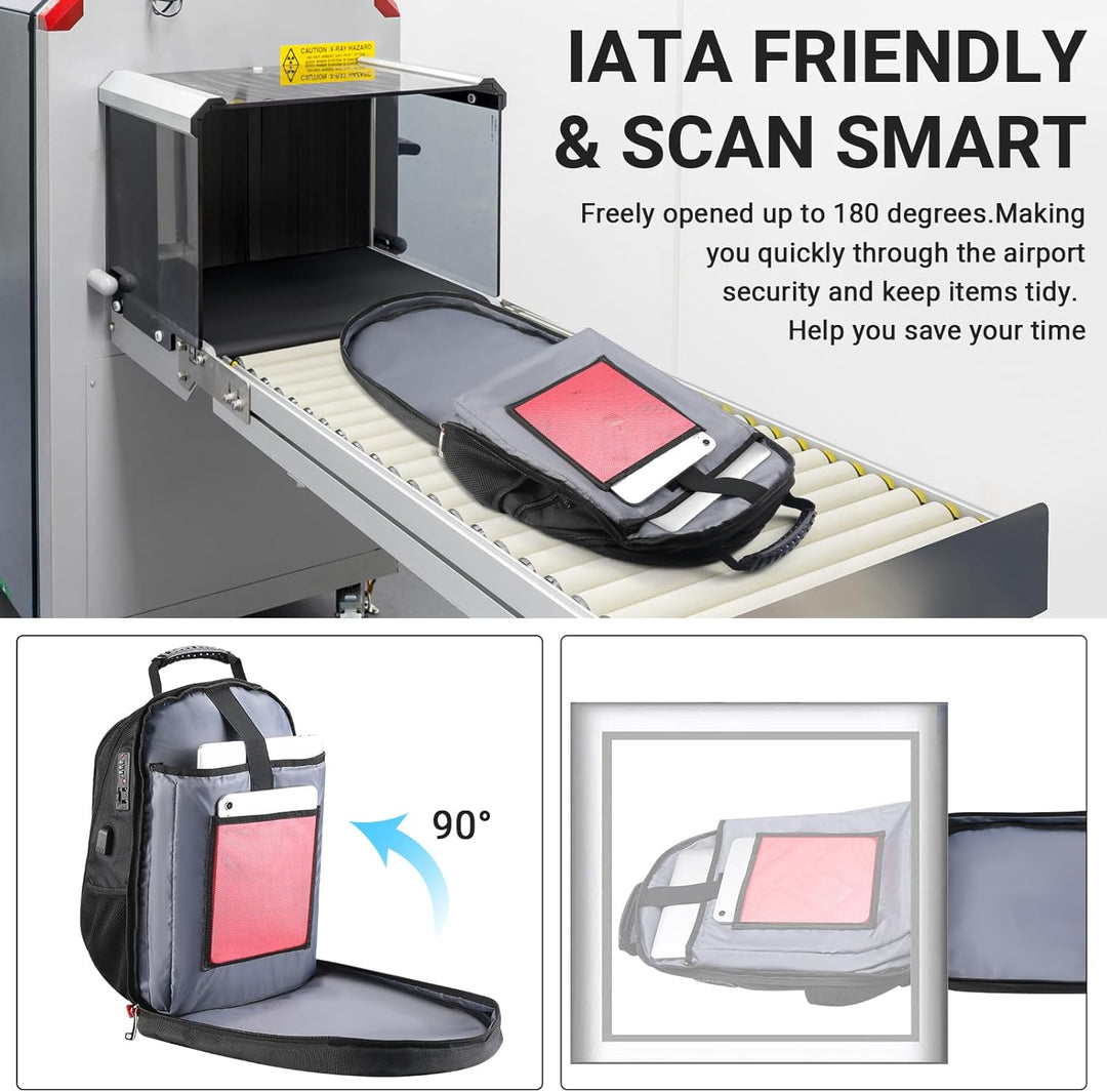 star cloud Schulrucksack Teenager Gross, 18 Zoll Reiserucksack Laptop Rucksack Arbeitsrucksack Herre