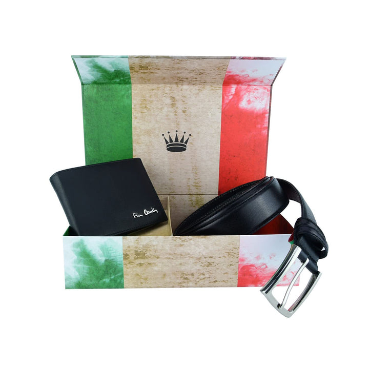 Pierre Cardin Herren-Geschenkbox, Geldbörse mit RFID-Schutz und Echtledergürtel